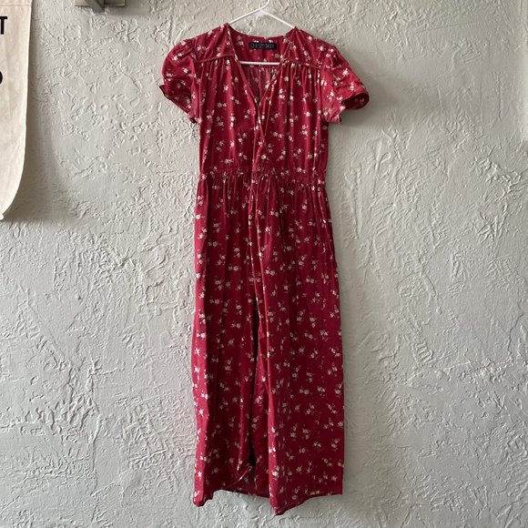 Christy Dawn Dawn Dress in red/burgundy floral, one-size (OS) - Picture 1 of 3